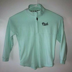 Victorias Secret Pink Womens Large Mint Green Long Sleeve Pullover Sweatshirt L